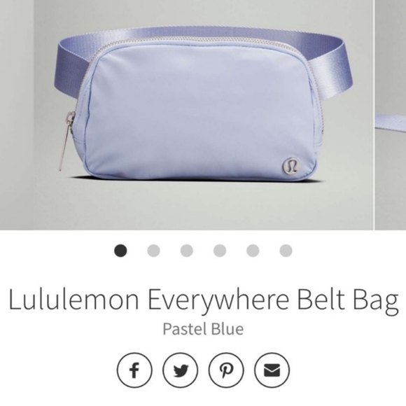Lululemon Everywhere Belt Bag Pastel Periwinkle Spring Like New - Picture 3 of 16